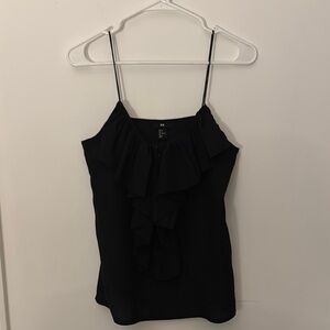 H&M Black Ruffled Camisole